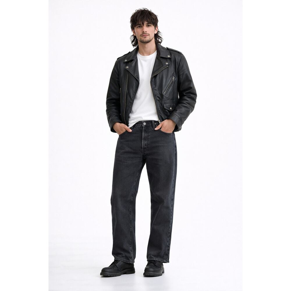 Levi’s 501 Button Fly Jeans 38x32 Straight Leg Grunge Workwear 100% Cotton Denim